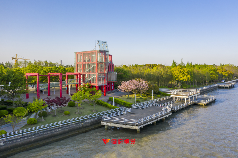 闵行滨江,湿地公园,咖啡馆,航拍摄影,上海建筑摄影